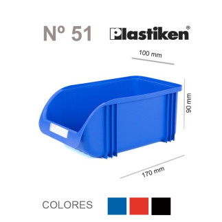 Caja de 18 Gavetas apilables Plastiken N.51 (10cm)