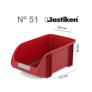 Caja de 18 Gavetas apilables Plastiken N.51 (10cm)
