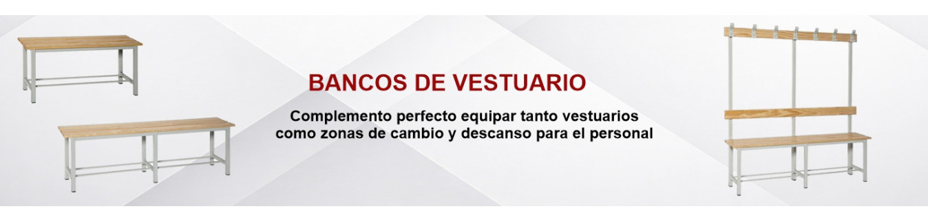 Bancos de vestuario | Bancos con perchero y repisa para vestuarios